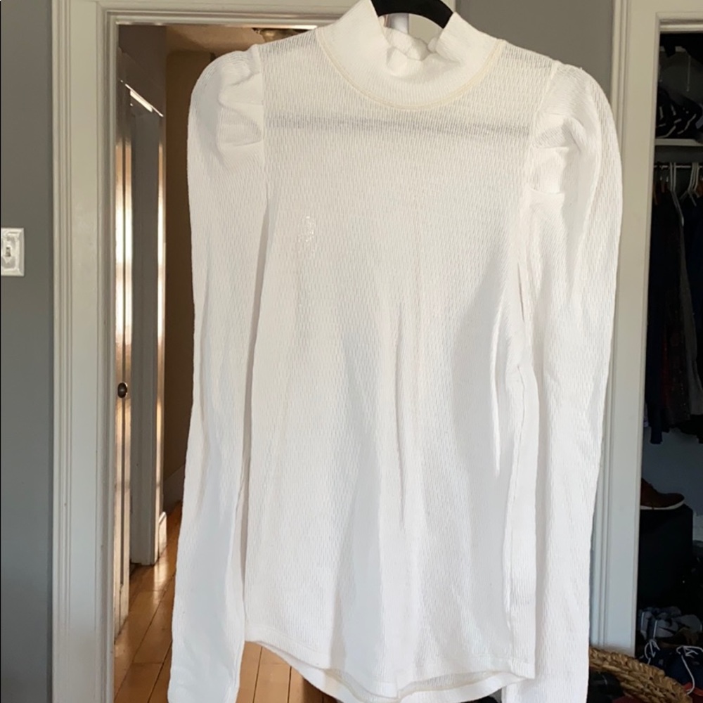 FP Puff Sleeve Thermal Turtleneck Sweater